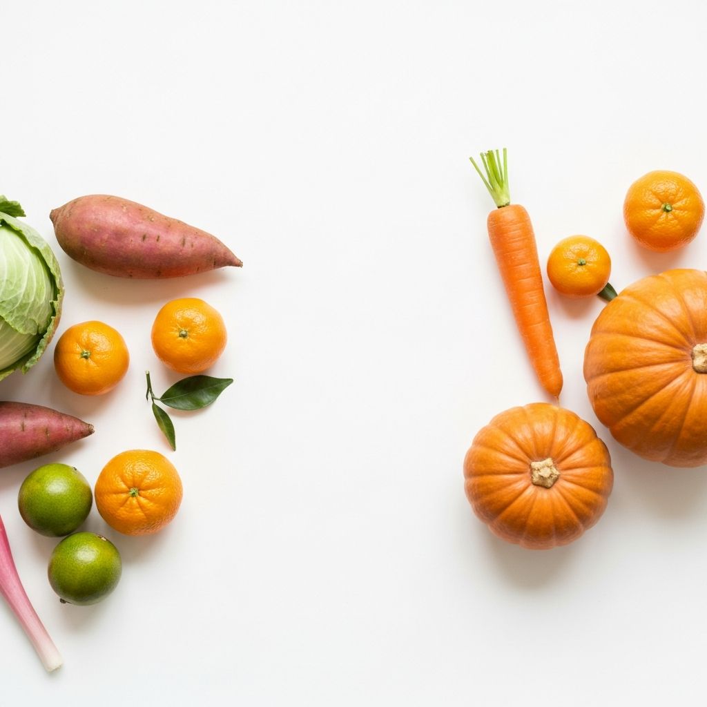 Różnorodne warzywa i owoce